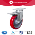 Medium 5 Inch 130Kg Plate Brake TPU Caster